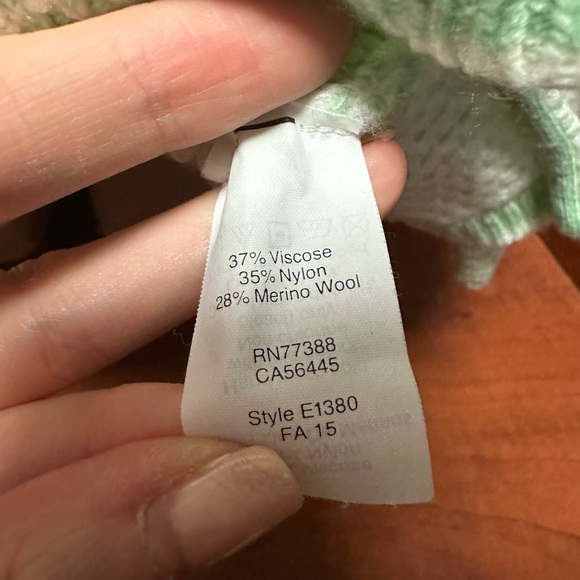 J Crew mint green sweater size S merino wool - Picture 3 of 3